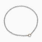 DY MERCER® PETITE CHAIN NECKLACE Sterling Silver with 18K Yellow Gold, 4.5mm