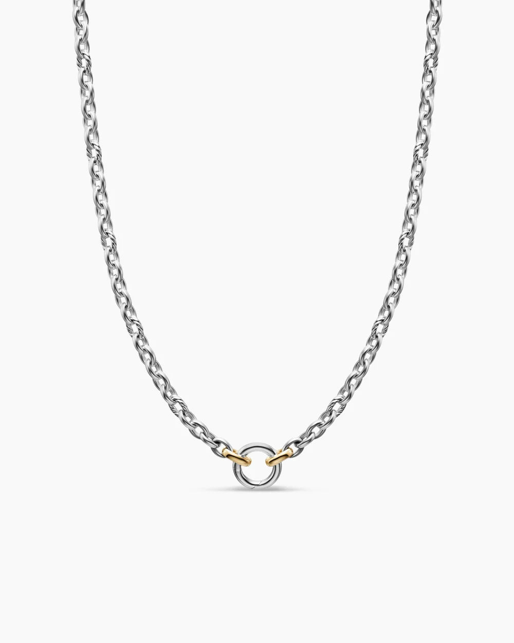 DY MERCER® PETITE CHAIN NECKLACE Sterling Silver with 18K Yellow Gold, 4.5mm