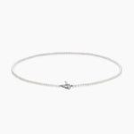 PEARL CLASSICS PETITE TOGGLE NECKLACE Sterling Silver with Diamonds, 3mm