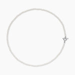 PEARL CLASSICS PETITE TOGGLE NECKLACE Sterling Silver with Diamonds, 3mm