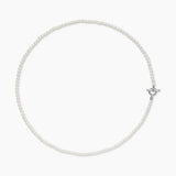 PEARL CLASSICS PETITE TOGGLE NECKLACE Sterling Silver with Diamonds, 3mm