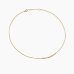 SCULPTED CABLE BAR NECKLACE 18K Yellow Gold, 2.7mm