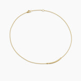 SCULPTED CABLE BAR NECKLACE 18K Yellow Gold, 2.7mm
