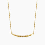 SCULPTED CABLE BAR NECKLACE 18K Yellow Gold, 2.7mm