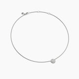 SCULPTED CABLE PENDANT NECKLACE Sterling Silver with Diamonds, 10mm