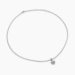 Sterling silver necklace with a small puffy heart charm