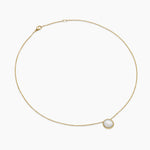 SCULPTED CABLE PENDANT NECKLACE 18K Yellow Gold with Mother of Pearl, 11.3mm