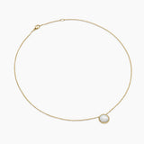 SCULPTED CABLE PENDANT NECKLACE 18K Yellow Gold with Mother of Pearl, 11.3mm