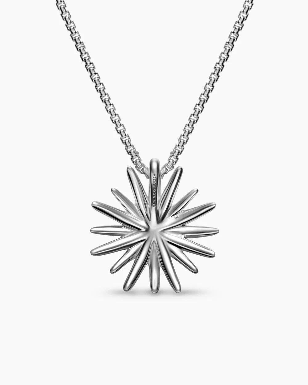 STARBURST NECKLACE Sterling Silver with 18K Yellow Gold with Diamonds, 21mm