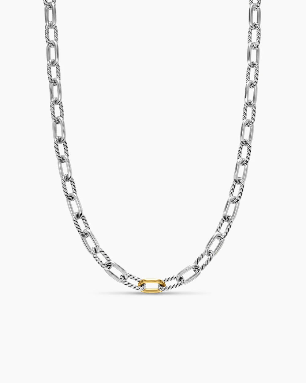 DY MADISON® CHAIN NECKLACE Sterling Silver with 18K Yellow Gold, 8.5mm