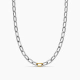 DY MADISON® CHAIN NECKLACE Sterling Silver with 18K Yellow Gold, 8.5mm