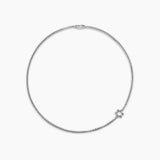 STAR OF DAVID STATION NECKLACE Sterling Silver, 3.6mm