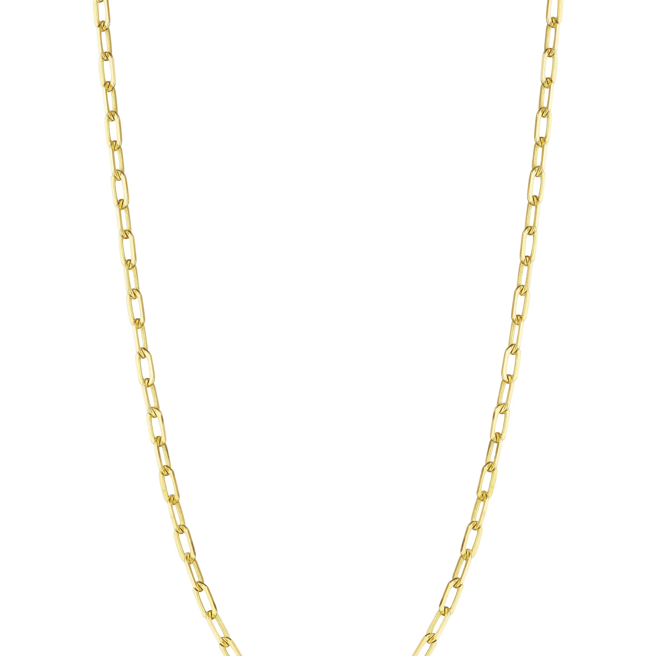 18k Yellow Gold Flat Link Chain 18''