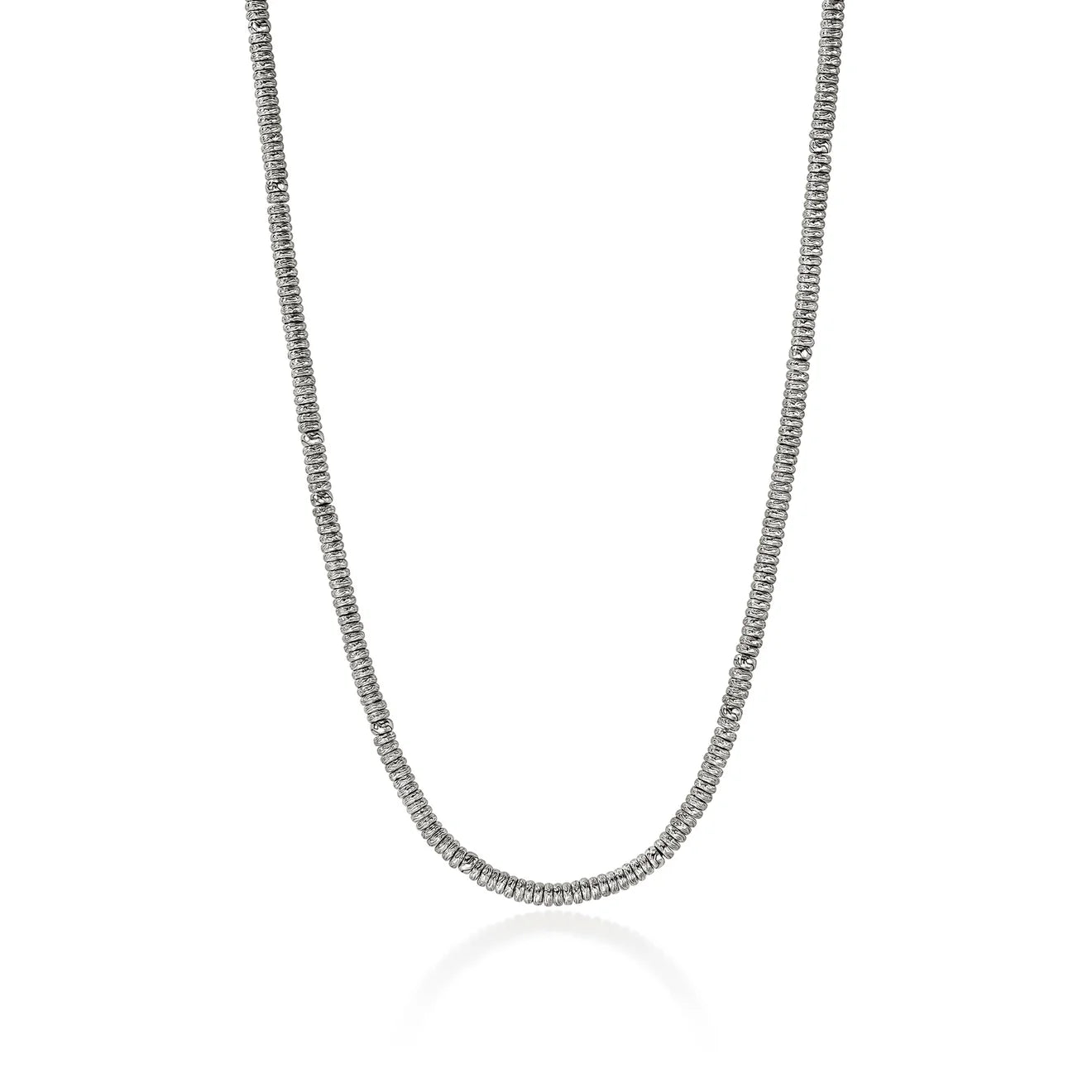 Heishi Necklace, Sterling Silver, 2.5MM