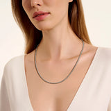Heishi Necklace, Sterling Silver, 2.5MM