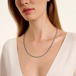 Heishi Necklace, Sterling Silver, 2.5MM