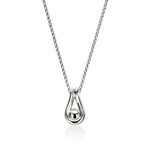 Surf Pendant Necklace, Sterling Silver, Pearl