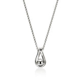 Surf Pendant Necklace, Sterling Silver, Pearl
