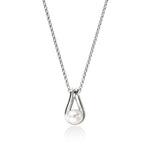 Surf Pendant Necklace, Sterling Silver, Pearl