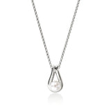 Surf Pendant Necklace, Sterling Silver, Pearl