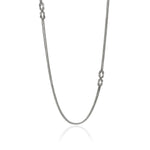 Infinite Love Knot Station Necklace, Sterling Silver, 3.6MM