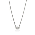 Icon Stud Necklace, Sterling Silver, Diamonds, 1.5MM
