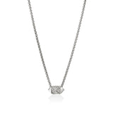 Icon Stud Necklace, Sterling Silver, Diamonds, 1.5MM