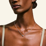 Icon Stud Necklace, Sterling Silver, Diamonds, 1.5MM