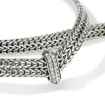 Icon Link Necklace, Sterling Silver, Diamonds, 6MM