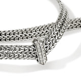 Icon Link Necklace, Sterling Silver, Diamonds, 6MM