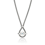 Icon Necklace, Sterling Silver, Swiss Blue Topaz, 2.5MM