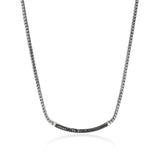 JH Essential Pavé Necklace, Sterling Silver, Gemstones, 2.5MM