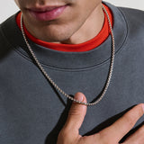 Box Chain Necklace, Sterling Silver, 3.7MM