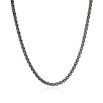 Box Chain Necklace, Dark Silver, 4.8MM