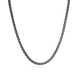 Box Chain Necklace, Dark Silver, 4.8MM