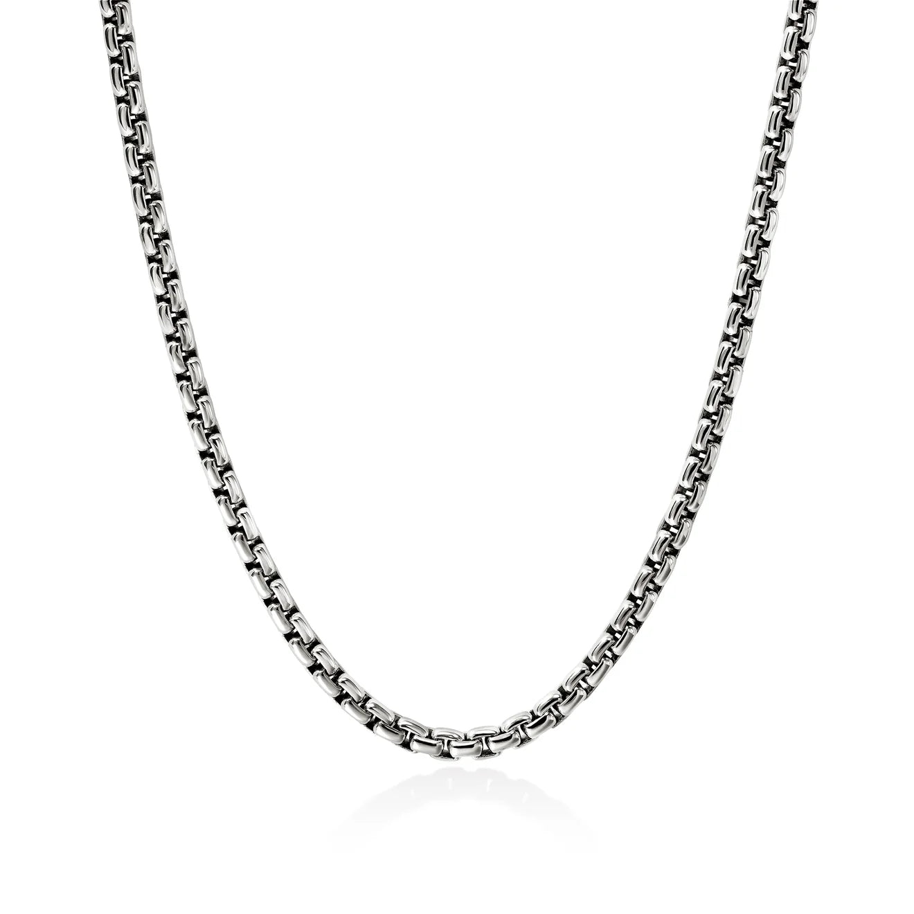 Box Chain Necklace, Sterling Silver, 6MM