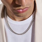 Box Chain Necklace, Sterling Silver, 6MM