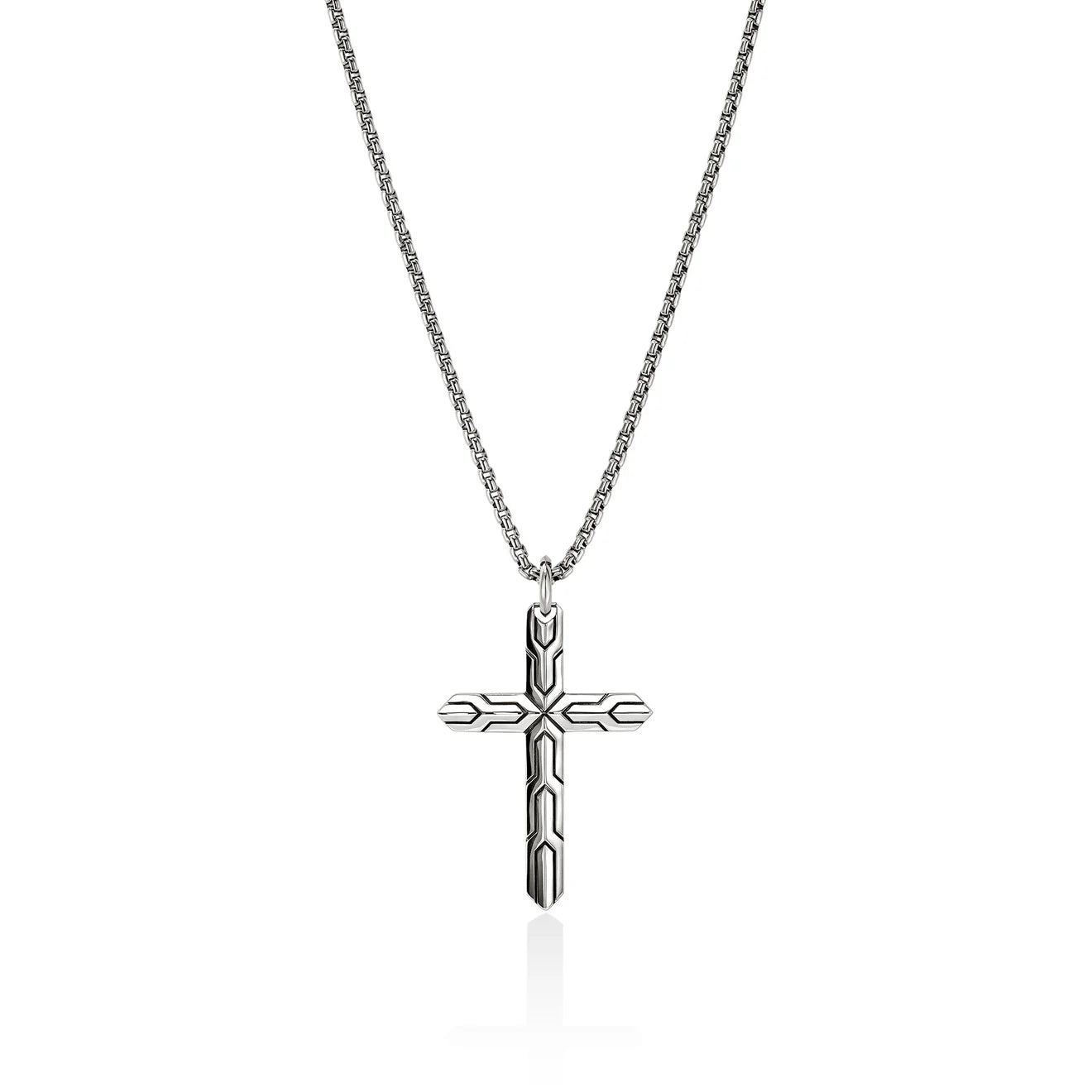 Icon 50 Cross Pendant Necklace, Sterling Silver, 22"