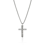 Icon 50 Cross Pendant Necklace, Sterling Silver, 22"