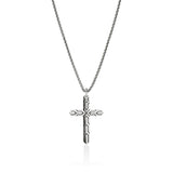 Icon 50 Cross Pendant Necklace, Sterling Silver, 22"