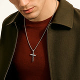 Icon 50 Cross Pendant Necklace, Sterling Silver, 22"