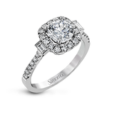 18K White Gold Semi-Mount Engagement Ring