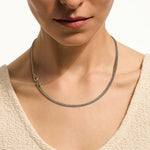 Infinite Love Knot Station Necklace, Gold, Sterling Silver, 3.6MM