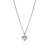 JH Essential Heart Pendant Necklace, Sterling Silver, Gold, 1.5MM