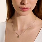 JH Essential Heart Pendant Necklace, Sterling Silver, Gold, 1.5MM