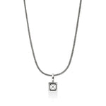 Icon Stud Pendant Necklace, Gold, Sterling Silver, Diamonds, 2.5MM