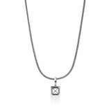 Icon Stud Pendant Necklace, Gold, Sterling Silver, Diamonds, 2.5MM
