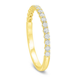 Yellow Gold New Aire Silk Prong Diamond Band