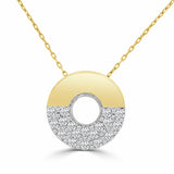 Extra-Large Half-Diamond Nebula Pendant with Chain