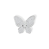 14K White Gold Monarch Butterfly Diamond Brooch